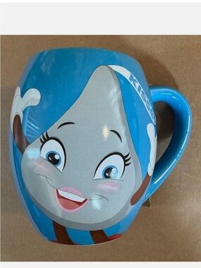 Hershey Chocolate World Kisses XO Face Mug Blue Oversized